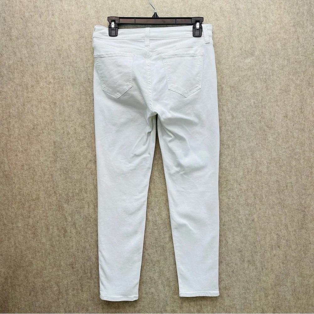 Women's Stylus Mid Rise 5 Pocket Skinny Ankle White Jeans, 6 Petite (28) - Picture 5 of 7